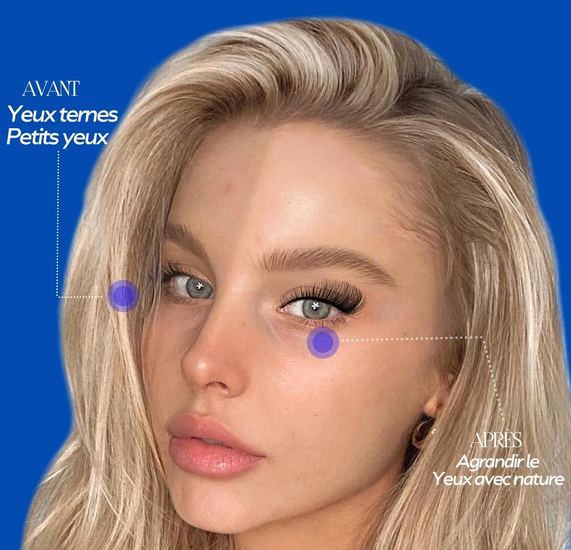 Faux cils allongés doux naturel à bande complète