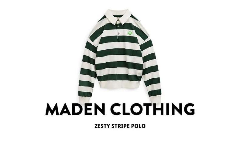 Polo rayé vert et blanc femme style casual chic avec pantalon blanc