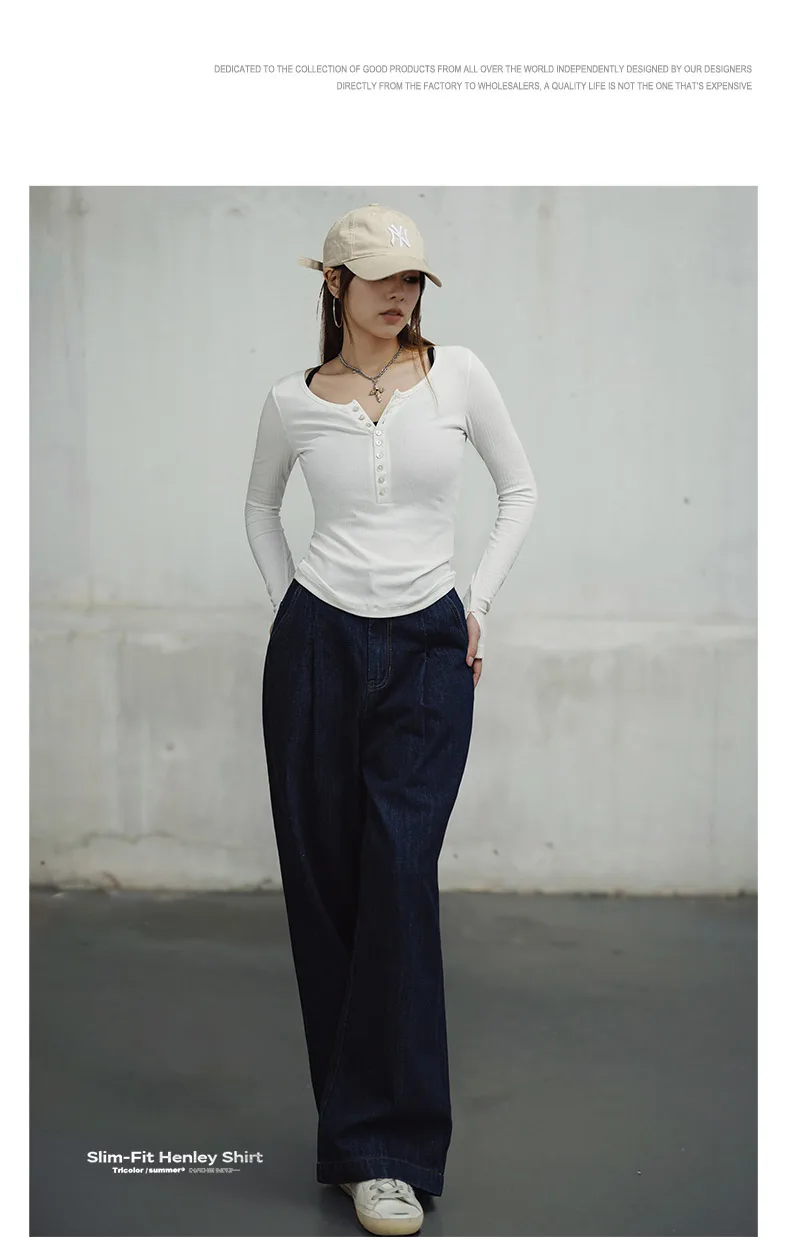 Top Élégance Minimaliste - haut en tricot côtelé pour femme à manches longues