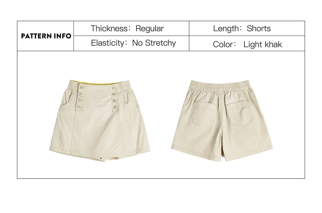 Jupe-Short Élégance Riviera en pur coton, coupe trapèze, taille haute élastique, ajustée, fine, décontractée, courte, pour l'été