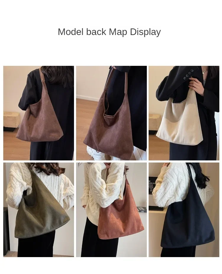 Cabas Riviera Camel en daim
sac à bandoulière de grande capacité