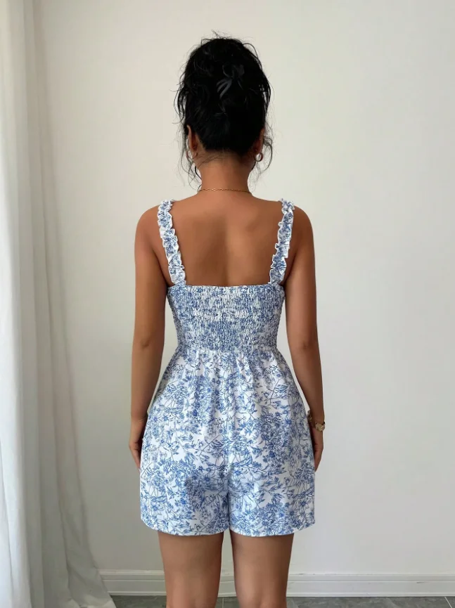Combinaison Courte Fleurie Femme – Romantique & Chic