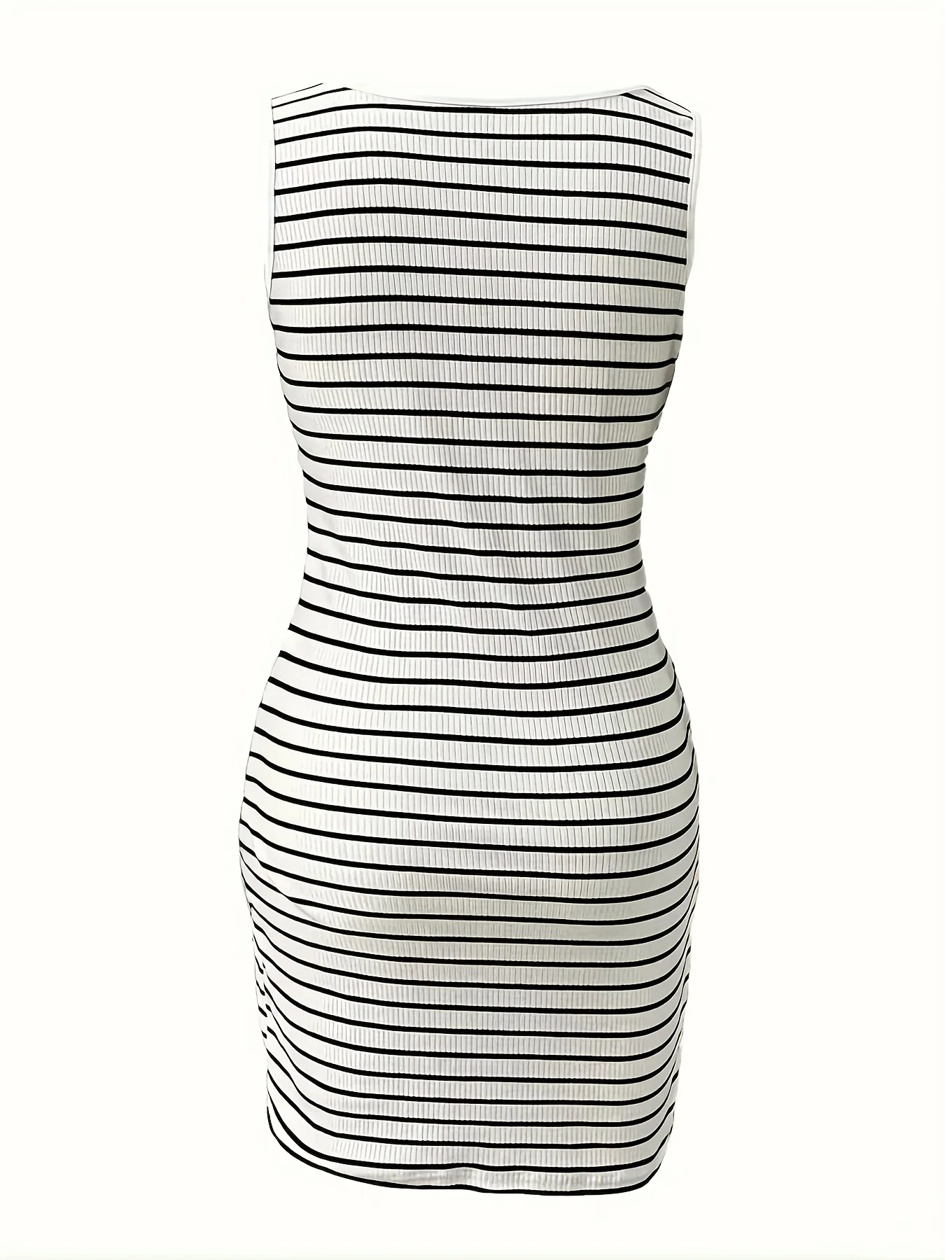 Robe Marinière Ajustée Femme – Robe Courte Chic à Fermeture Éclair