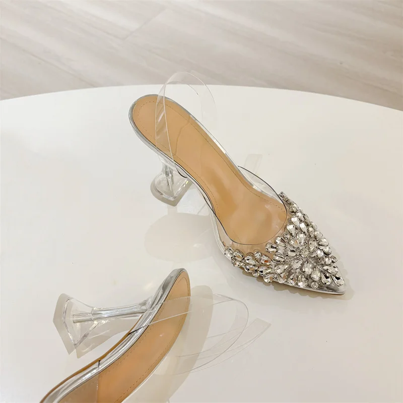 Escarpins Transparents à Talons Cristal – Chaussures Élégantes de Mariage et Soirée