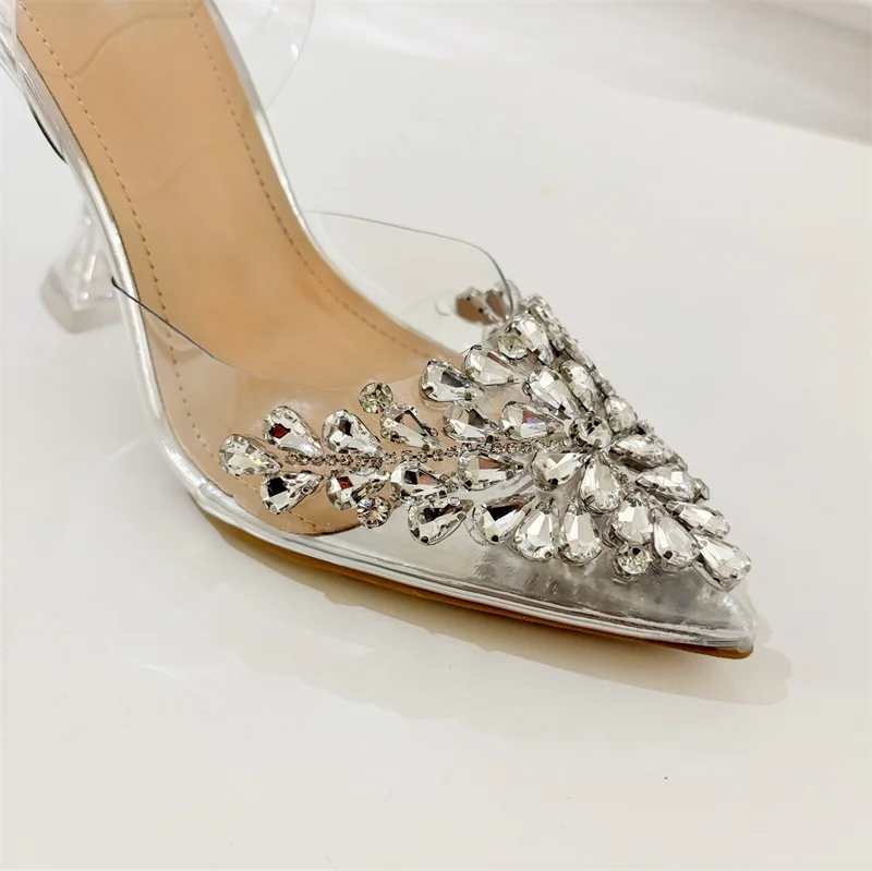Escarpins Transparents à Talons Cristal – Chaussures Élégantes de Mariage et Soirée