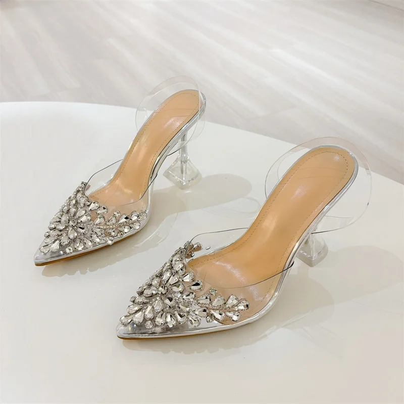 Escarpins Transparents à Talons Cristal – Chaussures Élégantes de Mariage et Soirée