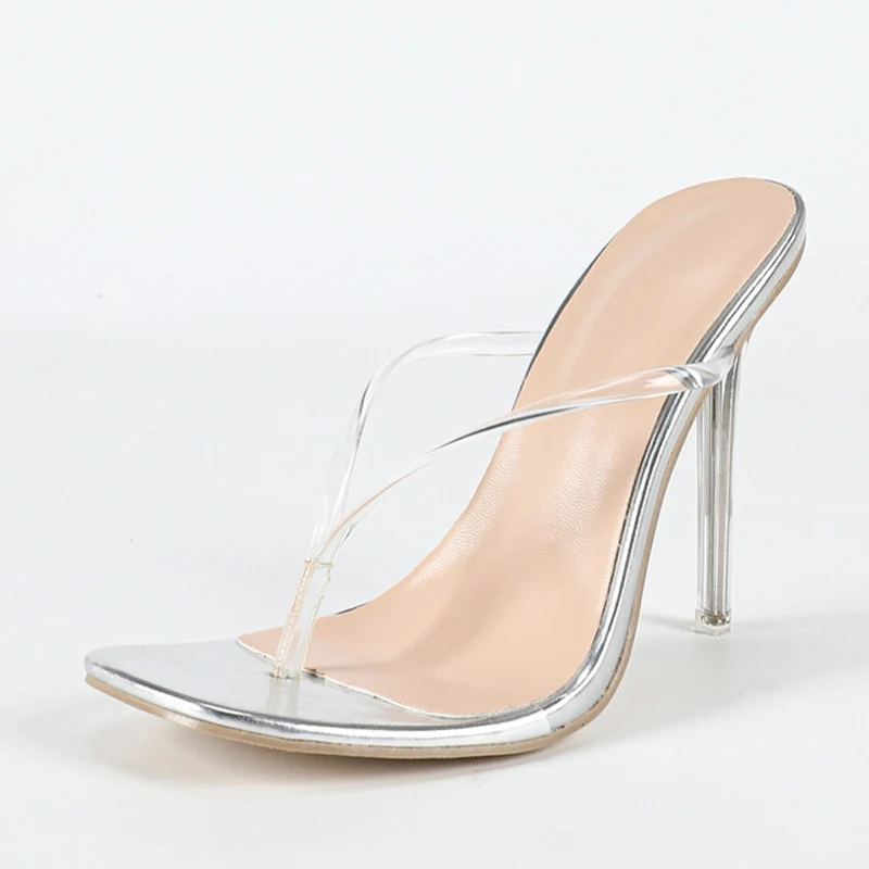 Sandales Transparentes à Talons Femme Élégance Minimaliste pour Soirée et Cérémonie